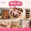 Three colorful ice cream seamless pattern variations featuring cones, cherries, sprinkles and dessert motifs