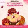 Ice cream cone seamless pattern with pink and yellow scoops, cherries and sprinkles shown on product mockups