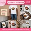 Ice cream typography PNG designs displayed on T-shirt mockups for apparel and sublimation projects