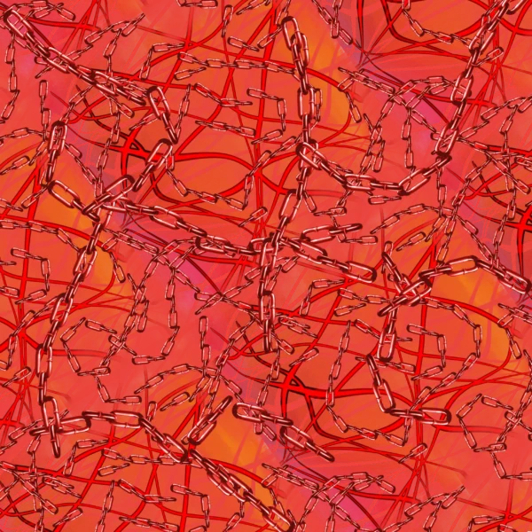 Orange-abstract-chain-pattern-background