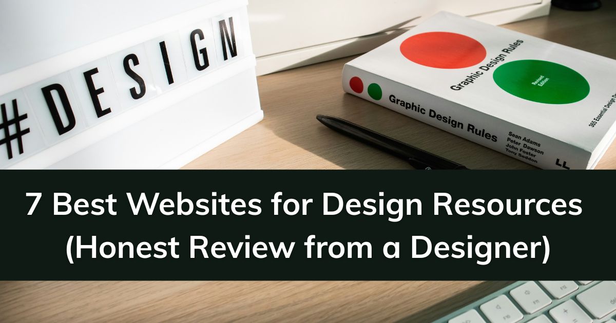 Best websites for design resources - designer workspace with laptop, fonts, and graphics