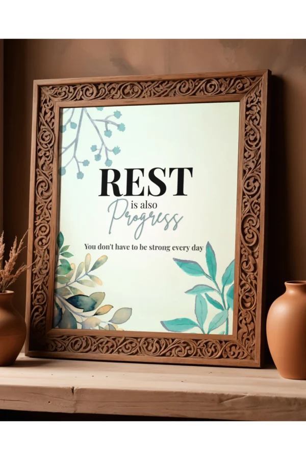 wallart affirmative homedecor therapy calm typographic mockup 4