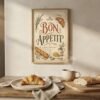 Vintage French kitchen wall art digital download in high-resolution 300 DPI